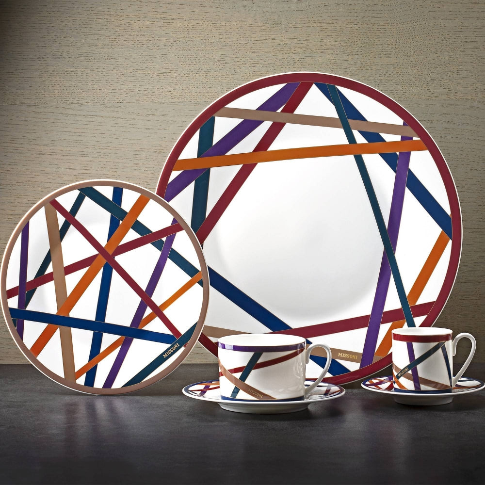MISSONI - 6 Nastri Multicolor flat plates diam. 27.5 cm